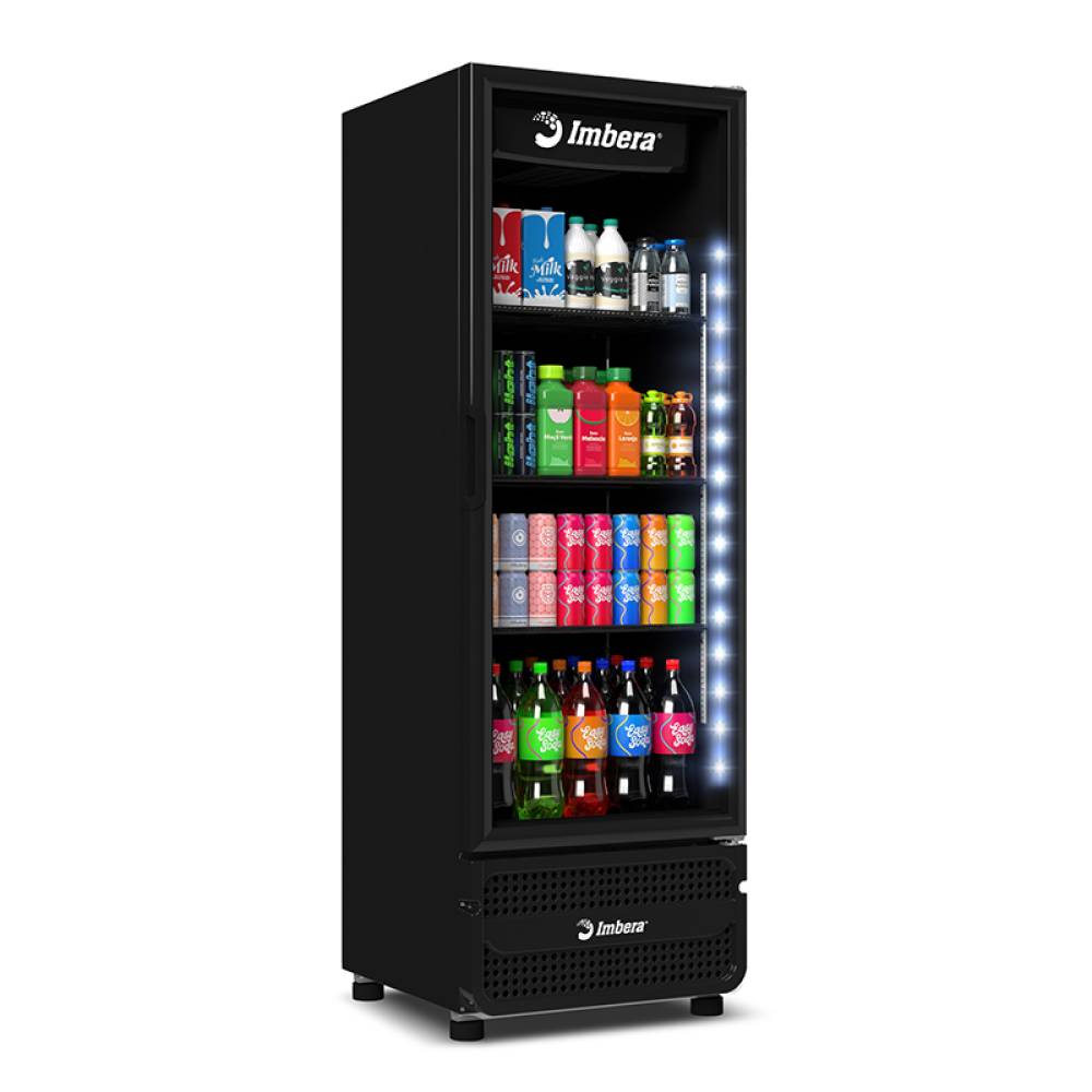 Refrigerador VRS19 Porta de Vidro Full Black 244 litros